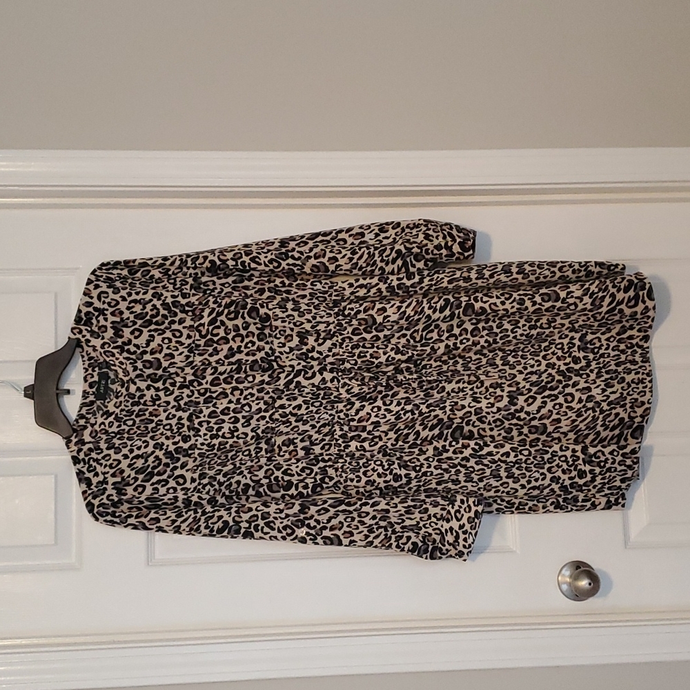 Apt. 9 Leopard Print Drawstring Dress - image 1